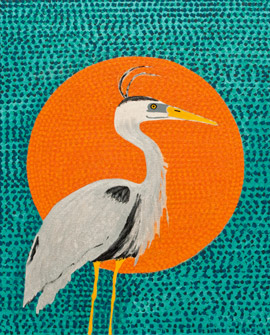 heron focus painting image copywrite 2010 carolyn goodenough